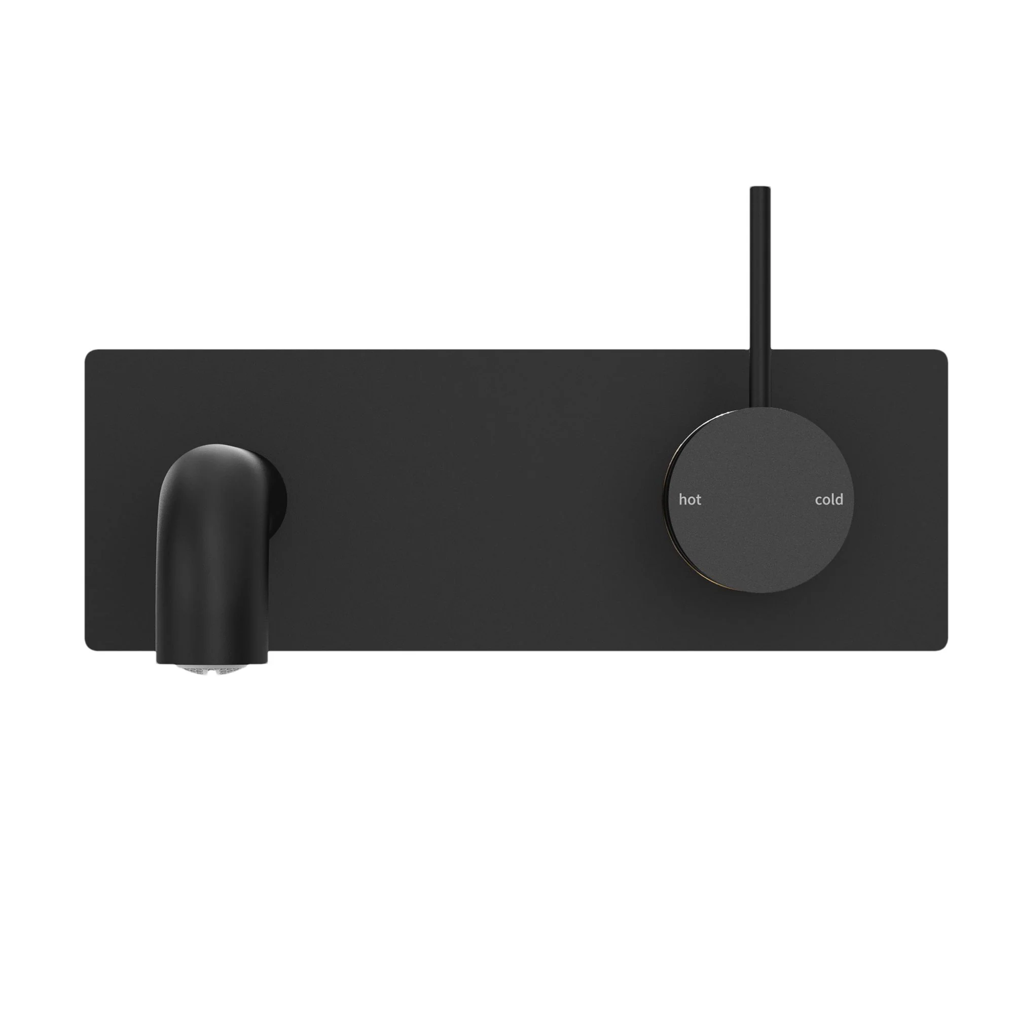 Nero Mecca Wall Basin/Bath Mixer Handle Up - Black Matte - Image 2