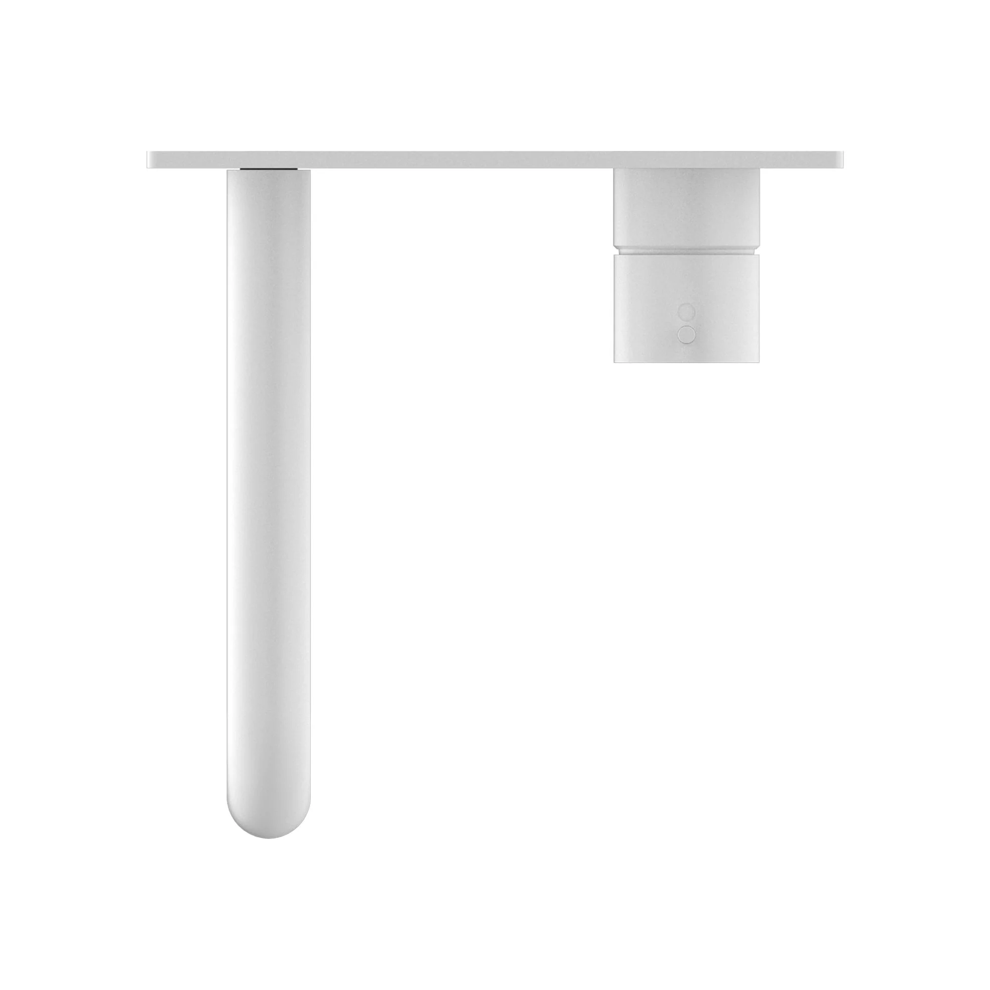 Nero Mecca Wall Basin/Bath Mixer Handle Up - White Matte - Image 4