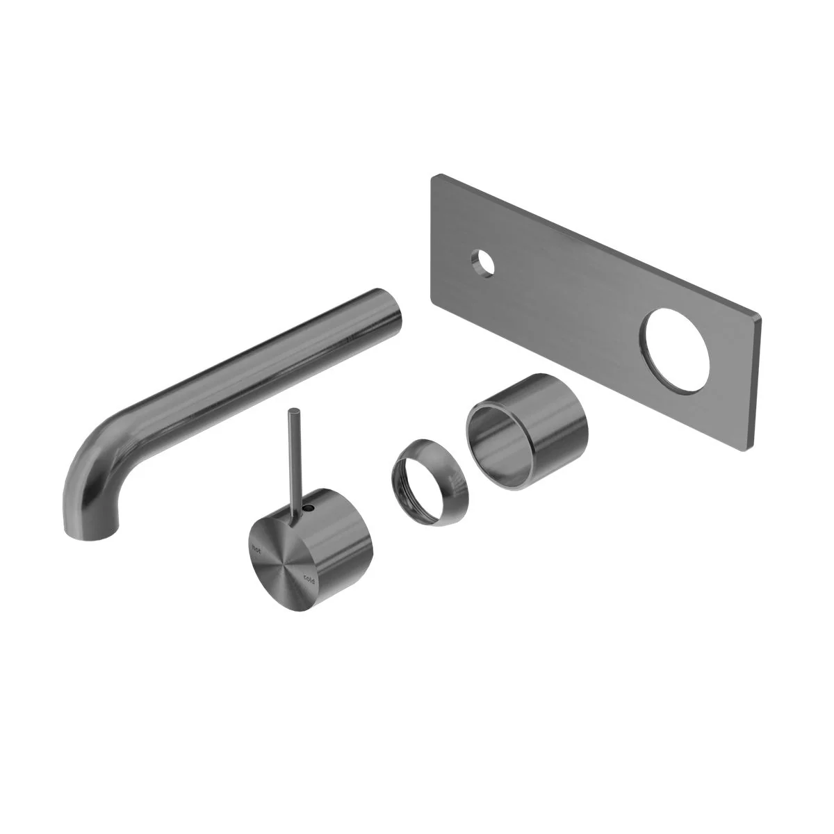 Nero Mecca Wall Basin/Bath Mixer Handle Up (Trim Kit Only) - Gun Metal