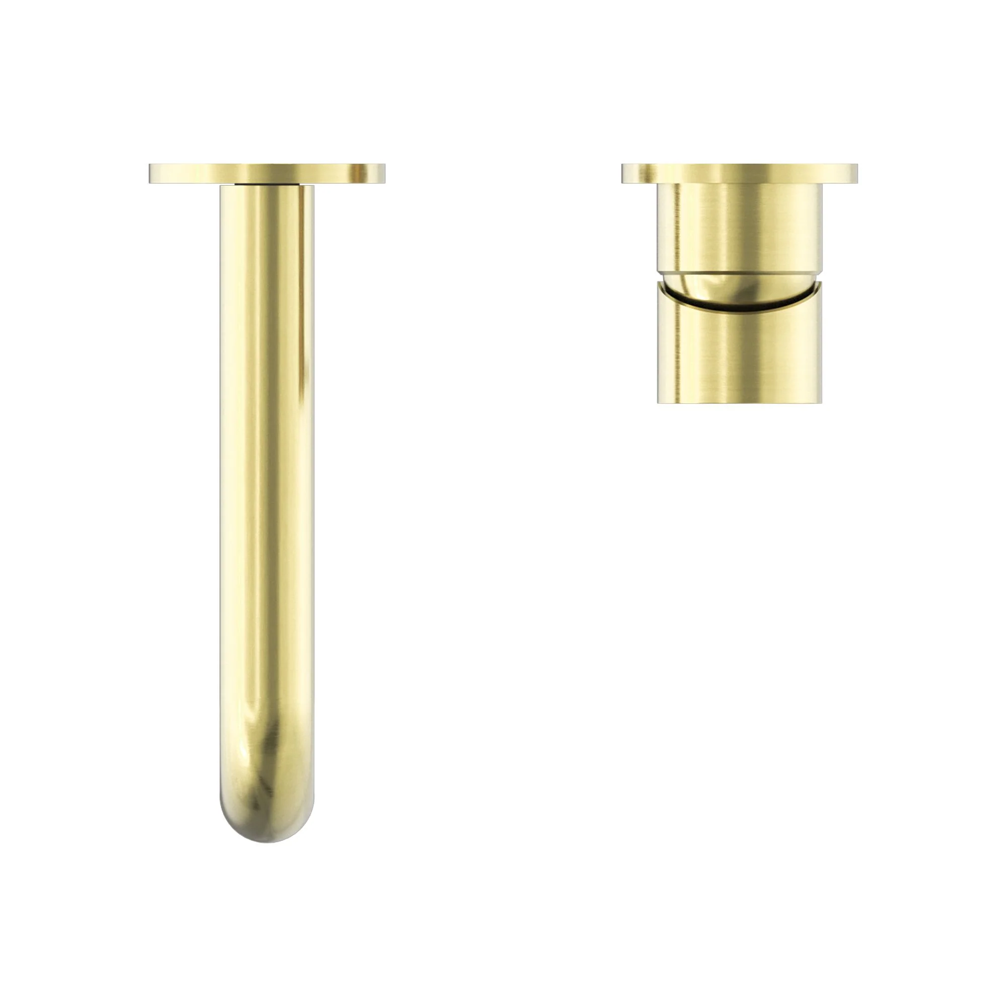 Nero Mecca Wall Basin/Bath Mixer Separate Back Plate - Brushed Gold - Image 4