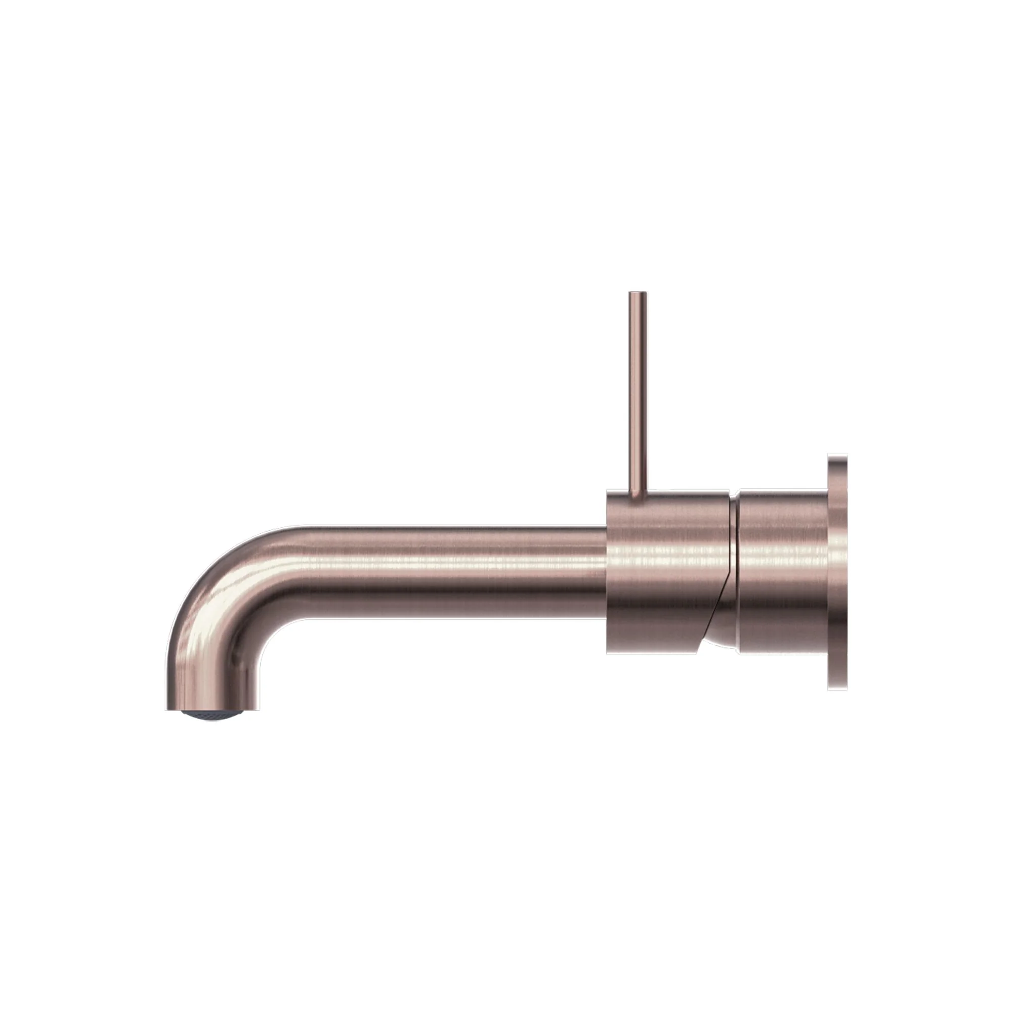 Nero Mecca Wall Basin/Bath Mixer Separate Back Plate Handle Up - Brushed Bronze - Image 2