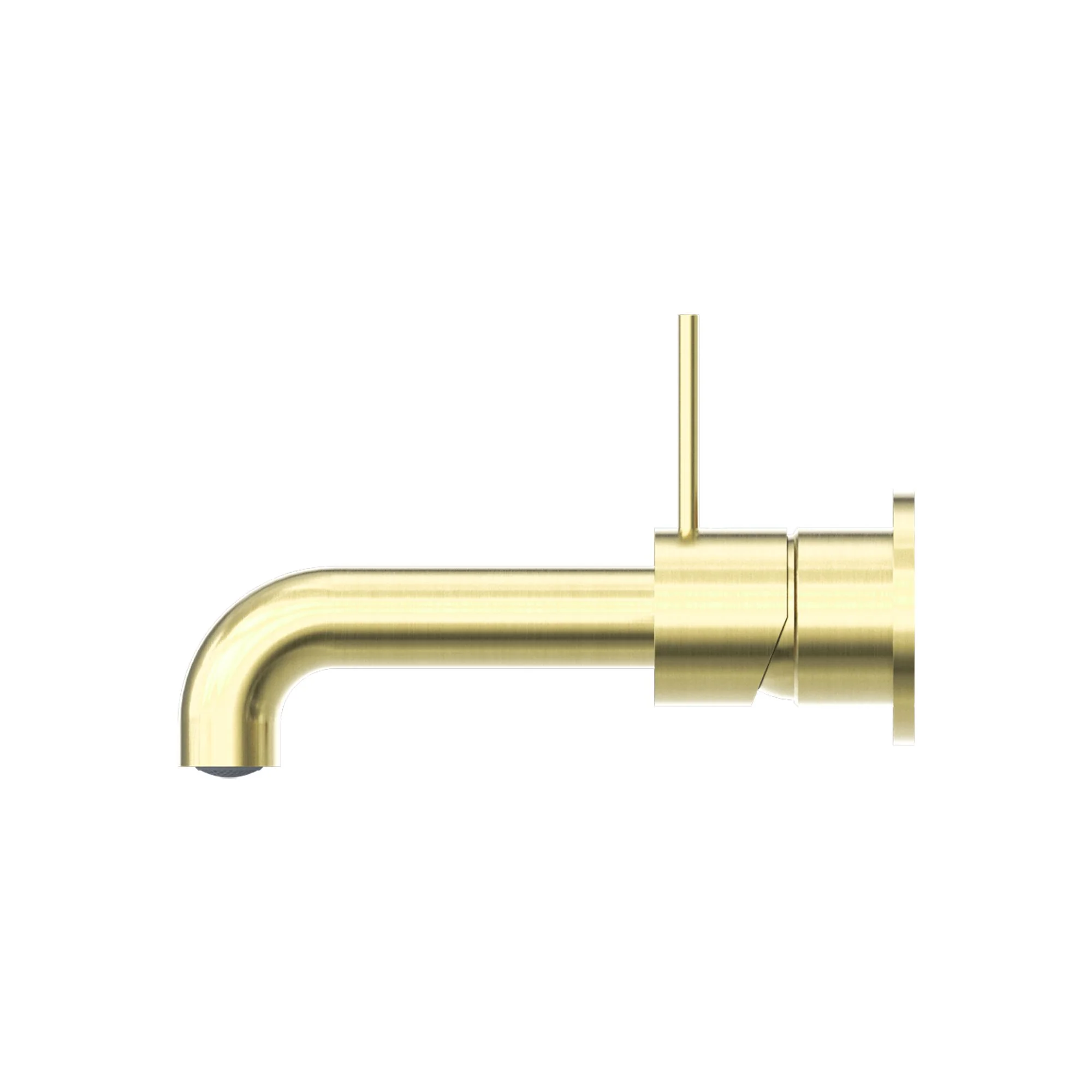 Nero Mecca Wall Basin/Bath Mixer Separate Back Plate Handle Up - Brushed Gold - Image 2