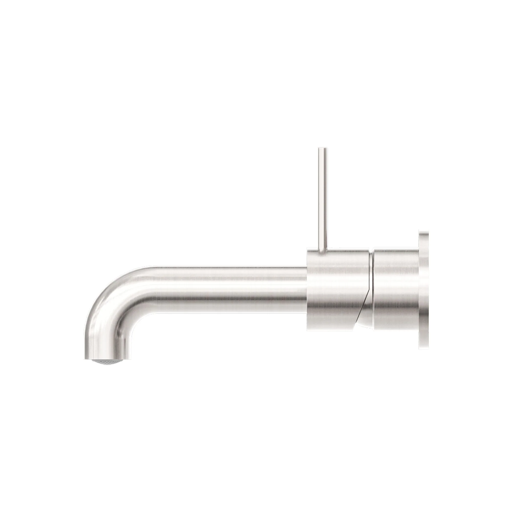 Nero Mecca Wall Basin/Bath Mixer Separate Back Plate Handle Up - Brushed Nickel - Image 2
