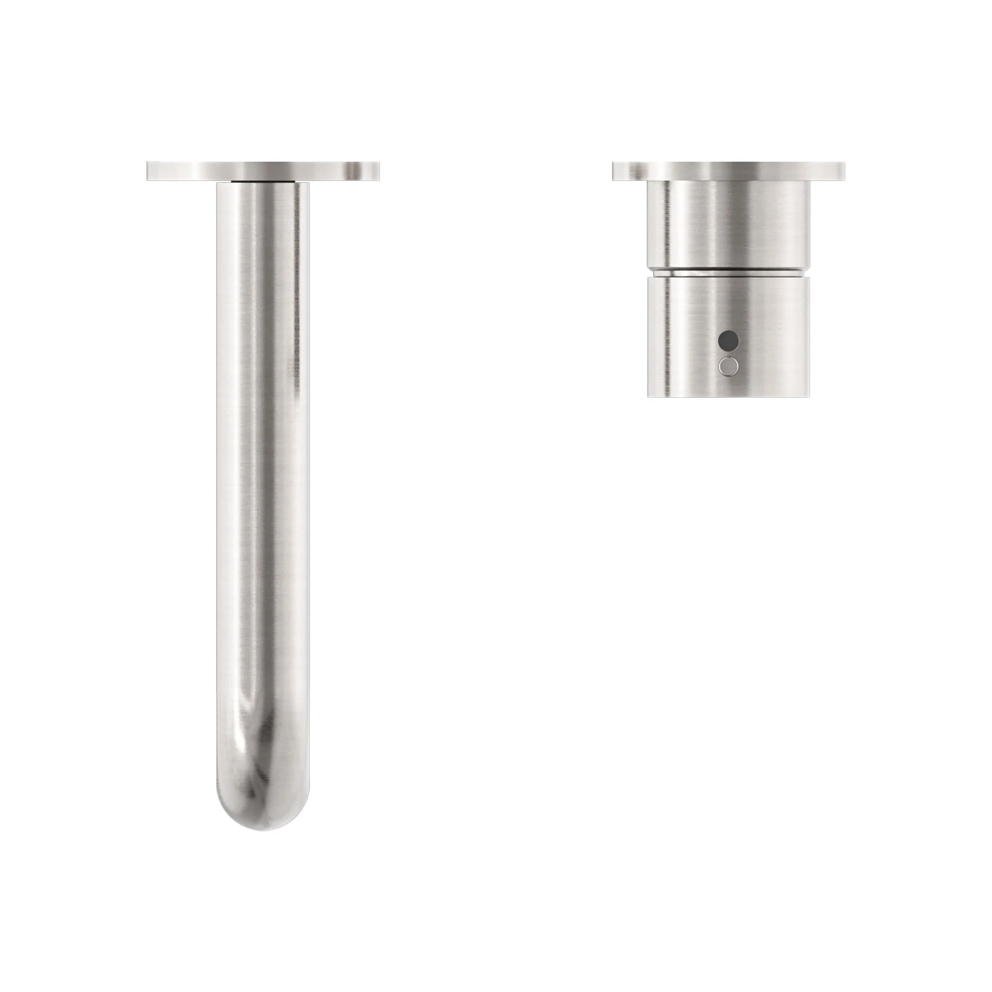 Nero Mecca Wall Basin/Bath Mixer Separate Back Plate Handle Up - Brushed Nickel - Image 3