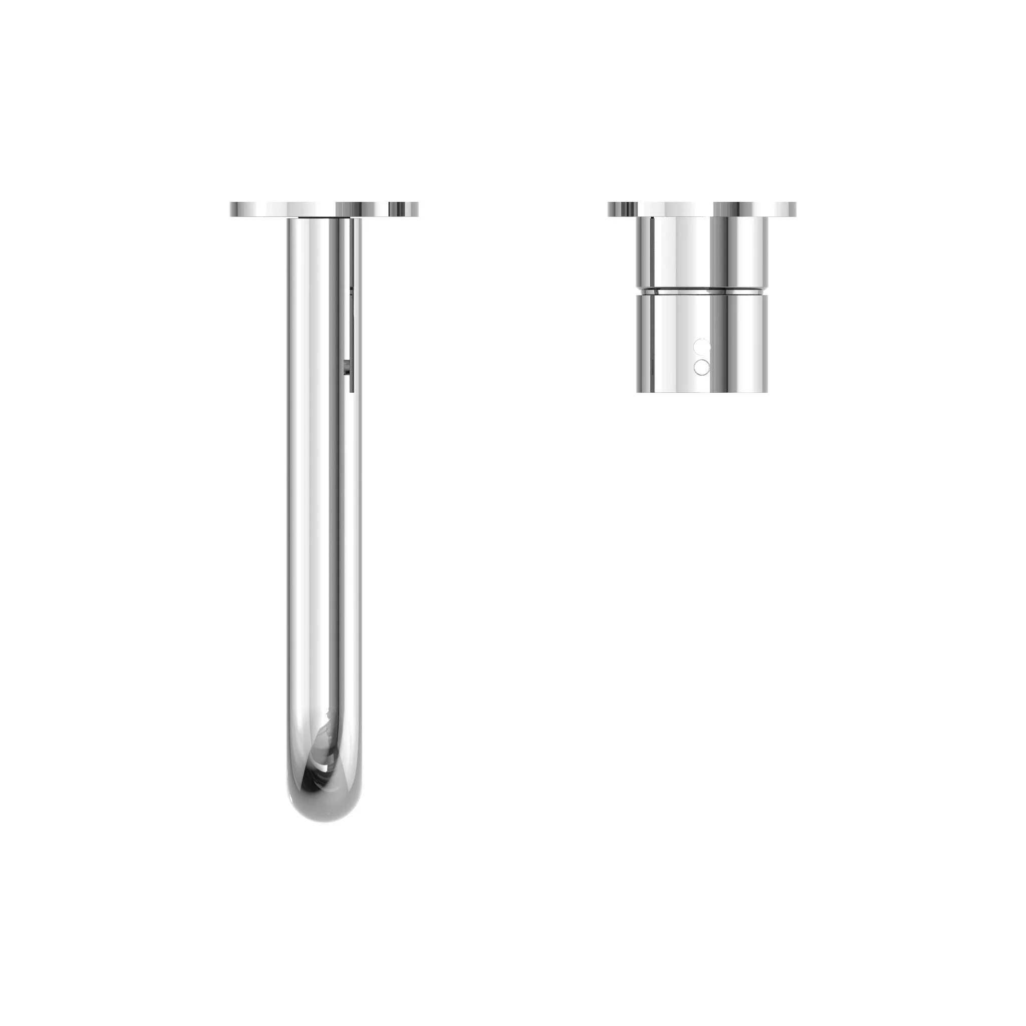 Nero Mecca Wall Basin/Bath Mixer Separate Back Plate Handle Up - Chrome - Image 4