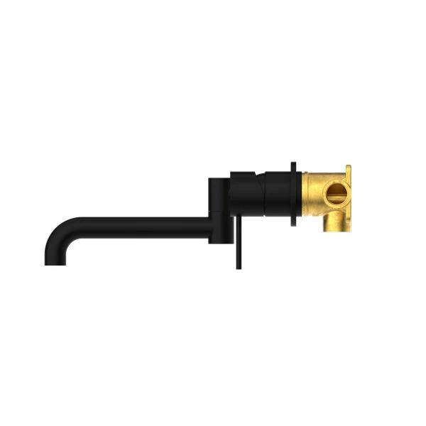 Nero Mecca Wall Basin/Bath Mixer Swivel Spout 225mm - Black Matte - Image 2