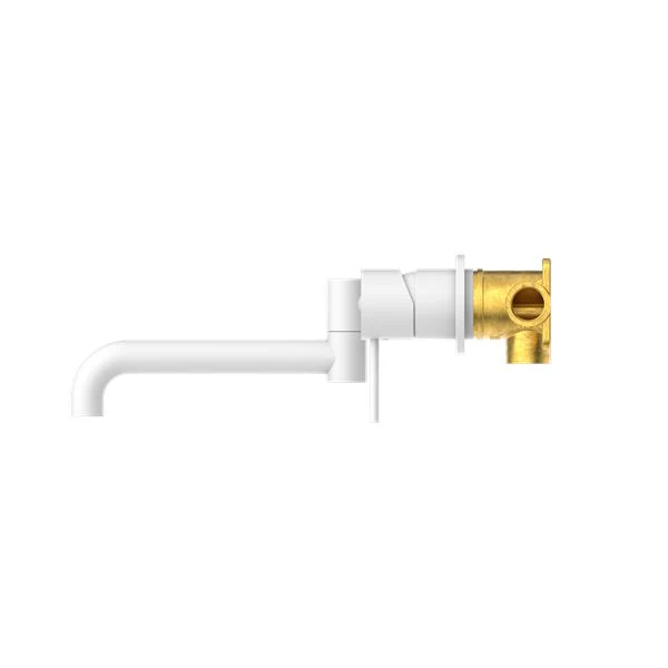 Nero Mecca Wall Basin/Bath Mixer Swivel Spout 225mm - White Matte - Image 2