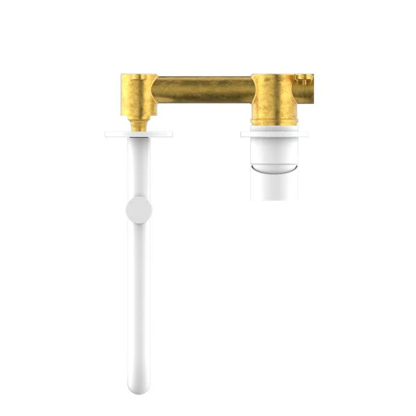 Nero Mecca Wall Basin/Bath Mixer Swivel Spout 225mm - White Matte - Image 3