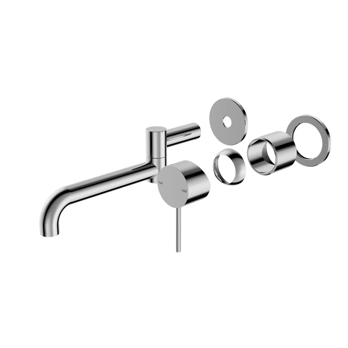 Nero Mecca Wall Basin/Bath Mixer Swivel Spout 225mm (Trim Kit Only) - Chrome