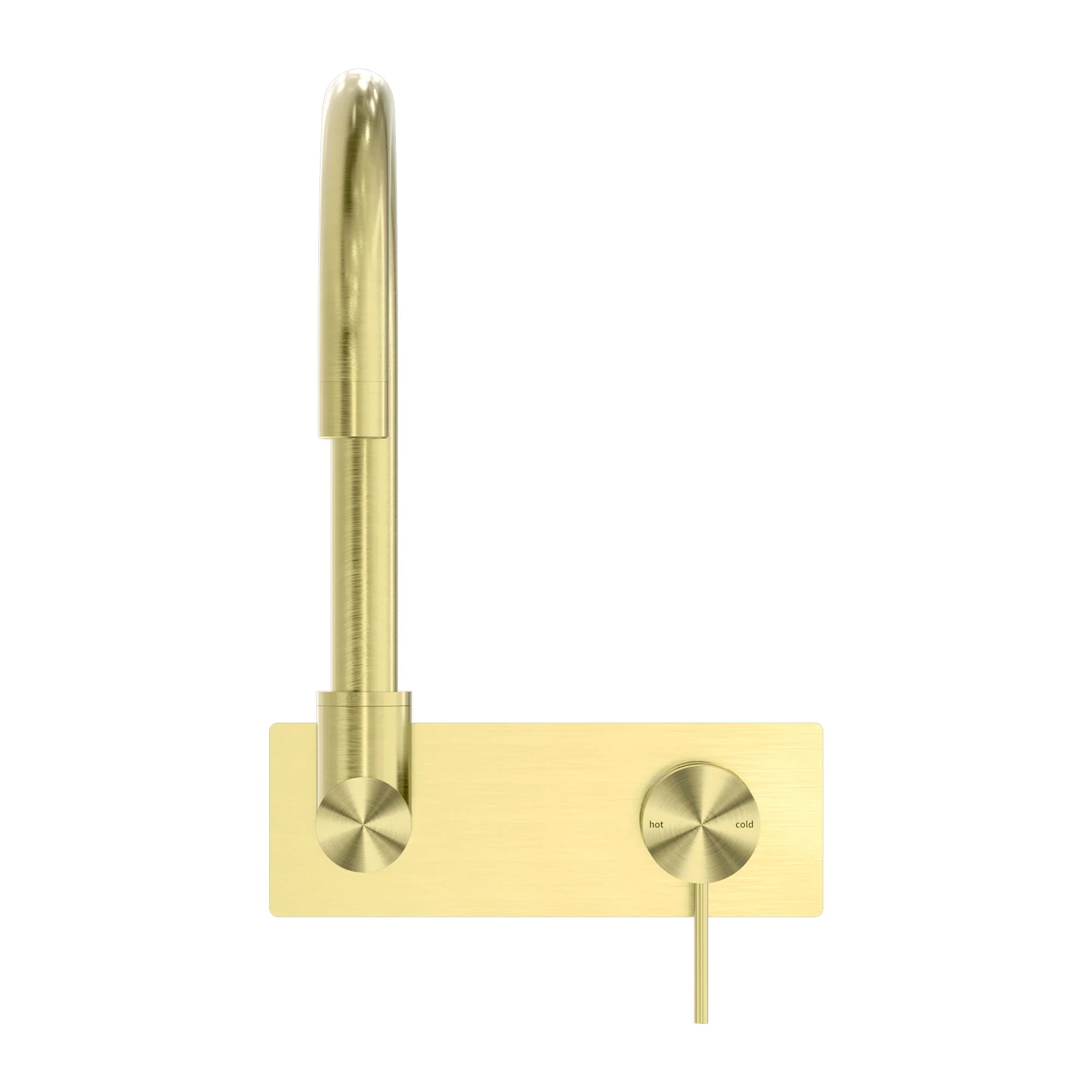 Nero Mecca Wall Basin/Bath Mixer Swivel Spout - Brushed Gold - Image 2