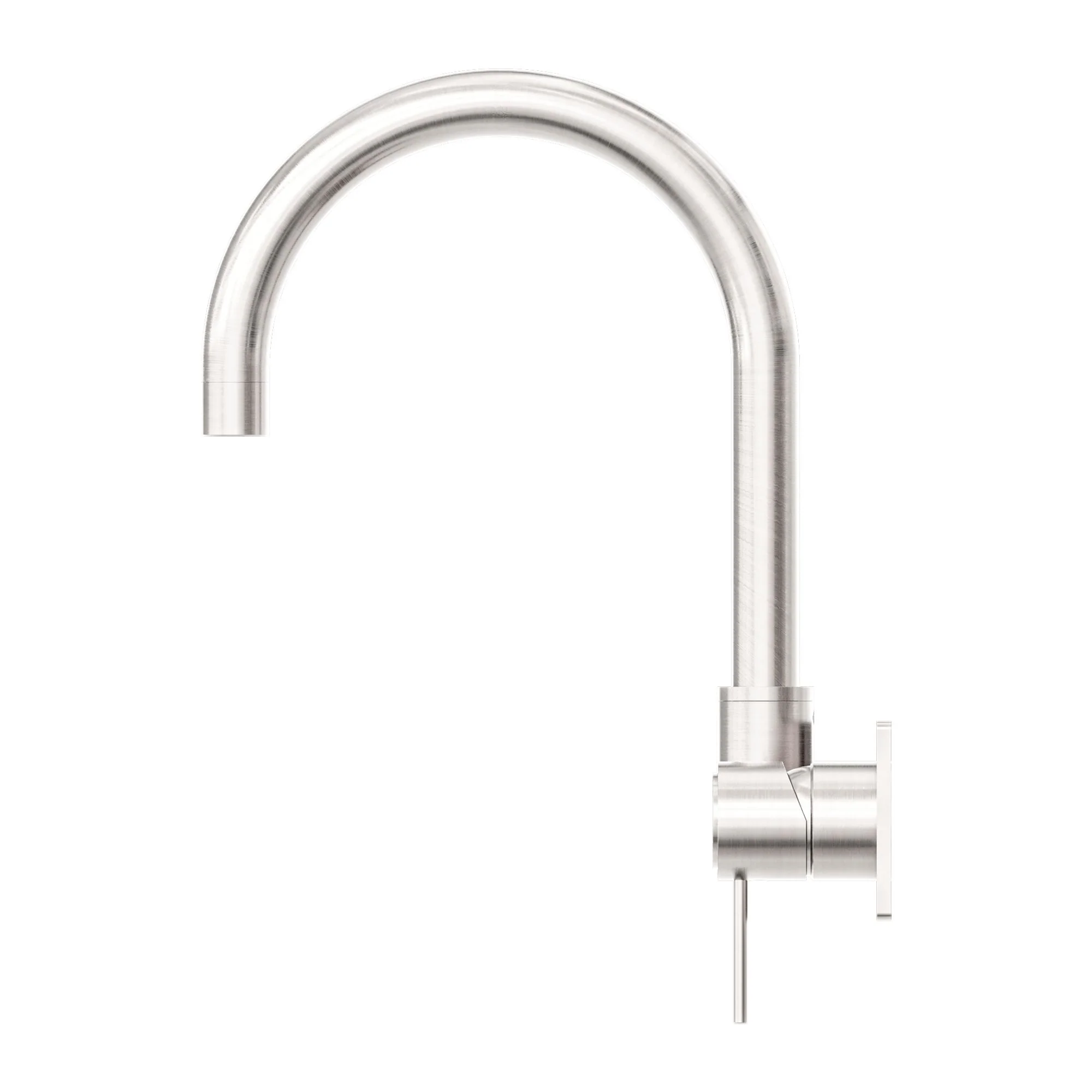 Nero Mecca Wall Basin/Bath Mixer Swivel Spout - Brushed Nickel - Image 3