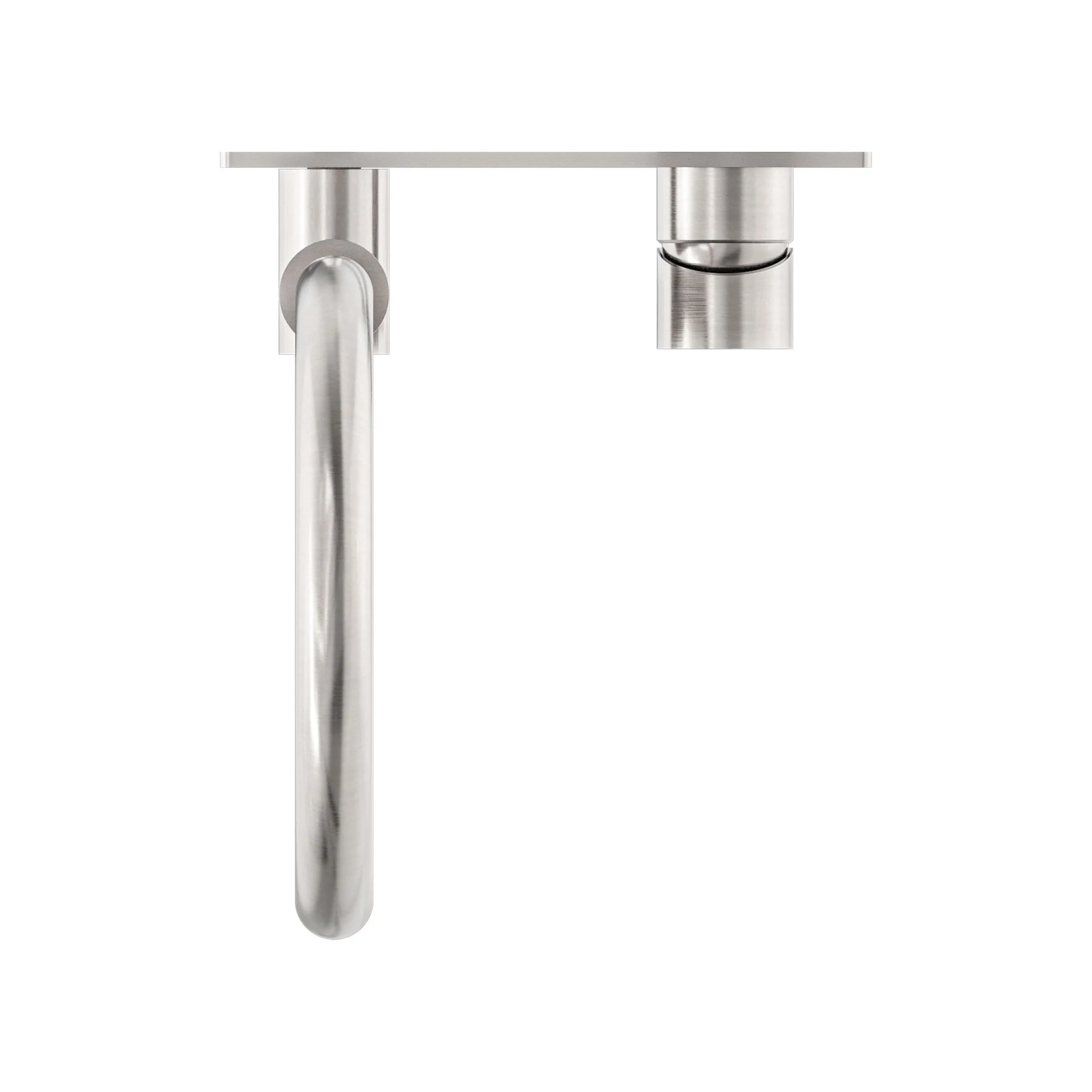 Nero Mecca Wall Basin/Bath Mixer Swivel Spout - Brushed Nickel - Image 4
