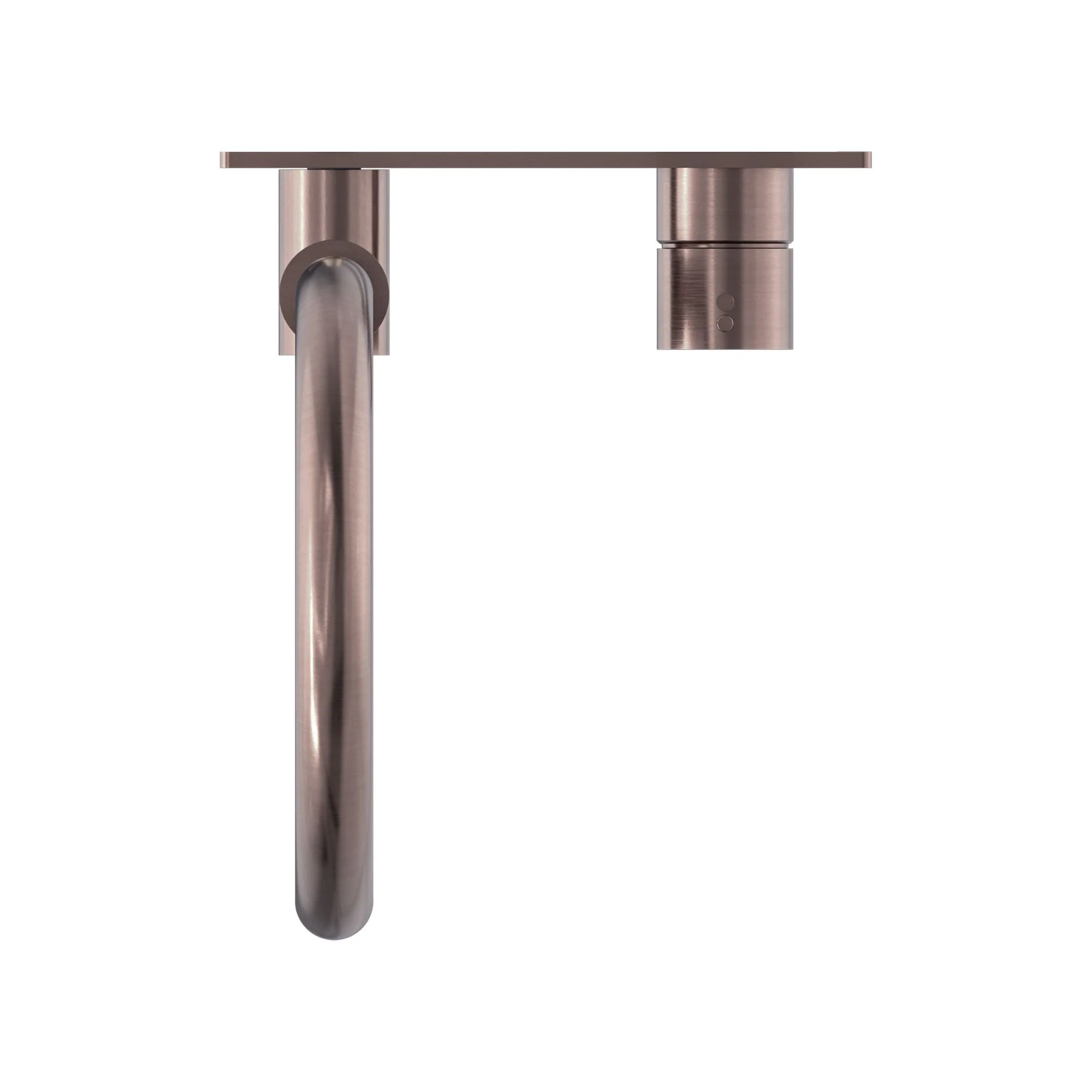 Nero Mecca Wall Basin/Bath Mixer Swivel Spout Handle Up - Brushed Bronze - Image 4
