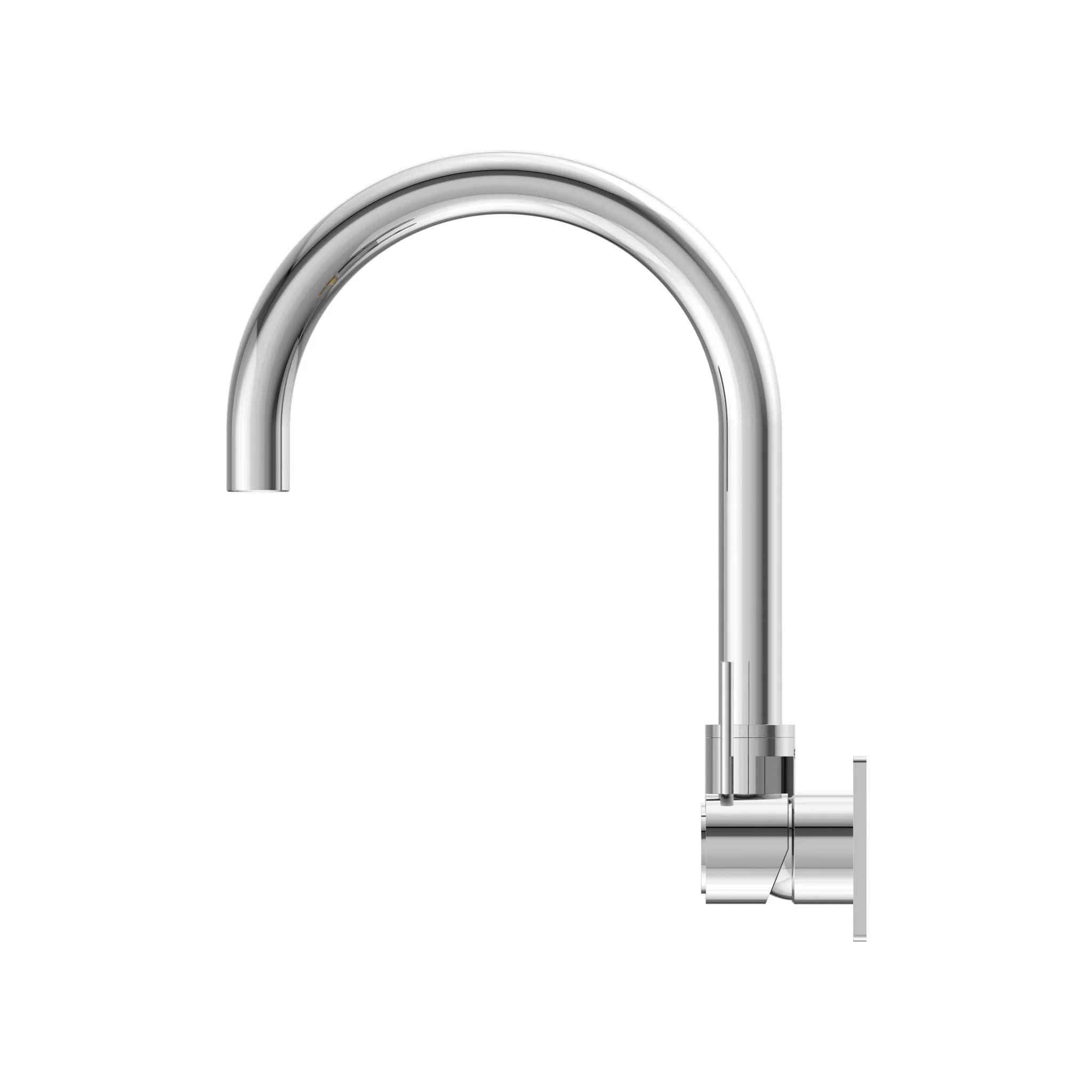 Nero Mecca Wall Basin/Bath Mixer Swivel Spout Handle Up - Chrome - Image 3