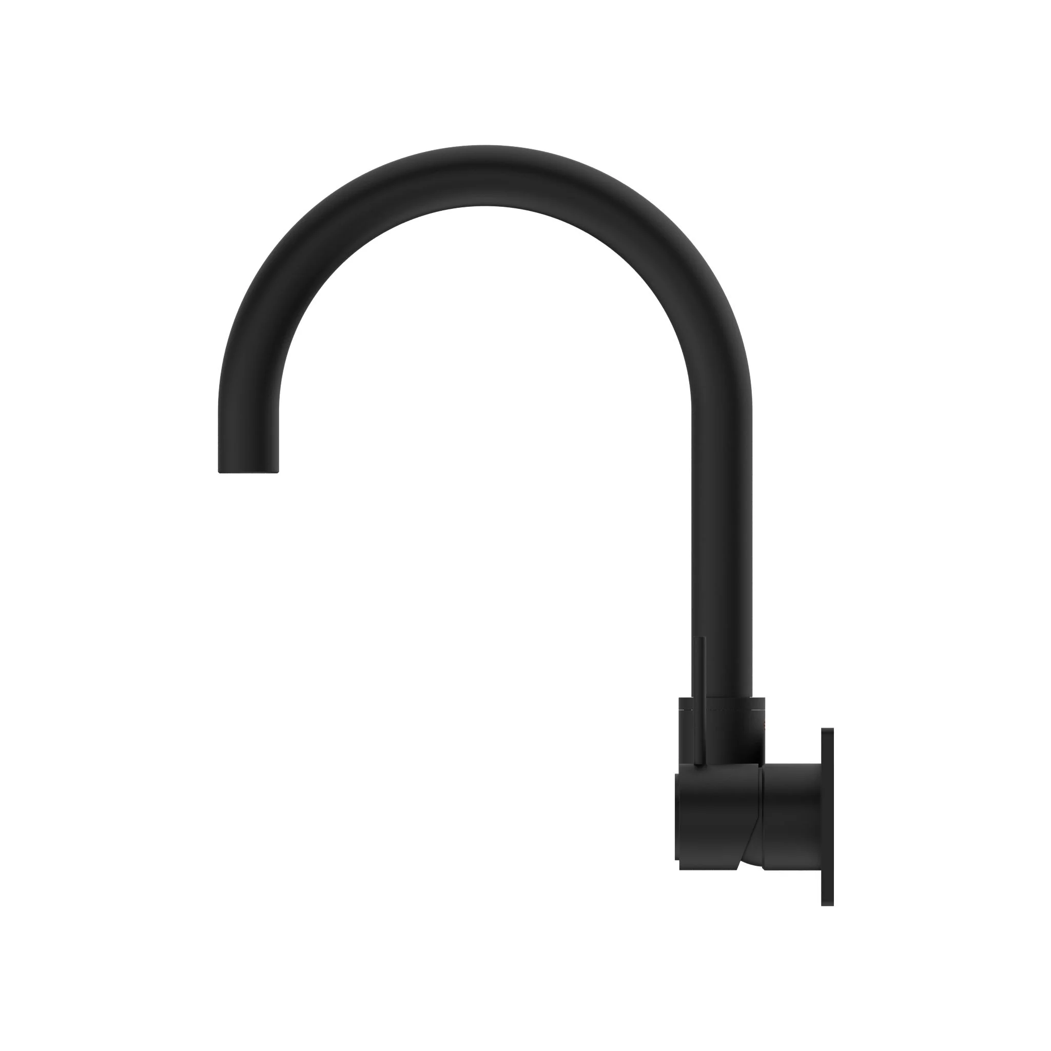 Nero Mecca Wall Basin/Bath Mixer Swivel Spout Handle Up - Black Matte - Image 3