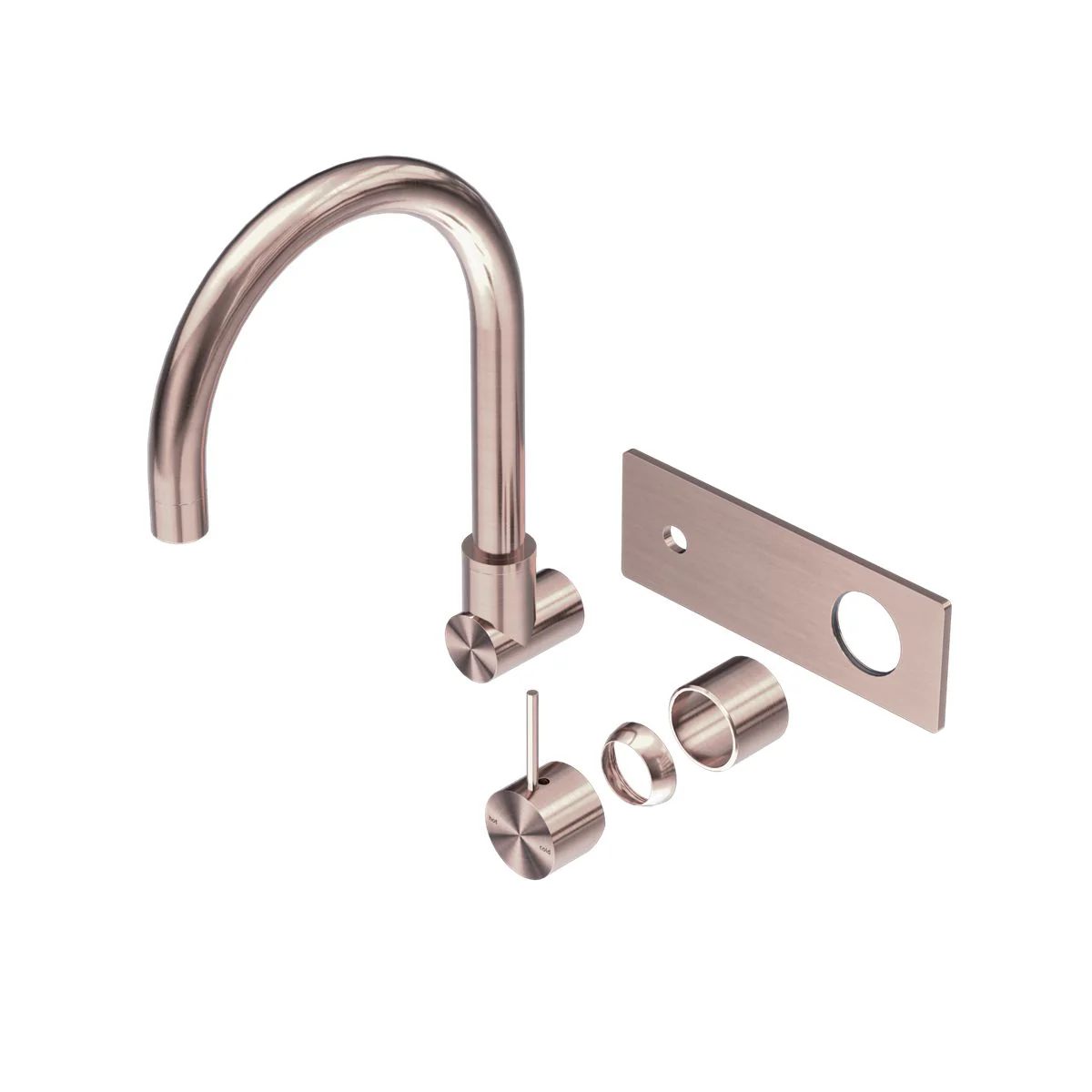 Nero Mecca Wall Basin/Bath Mixer Swivel Spout Handle Up (Trim Kit Only) - Brushed Bronze