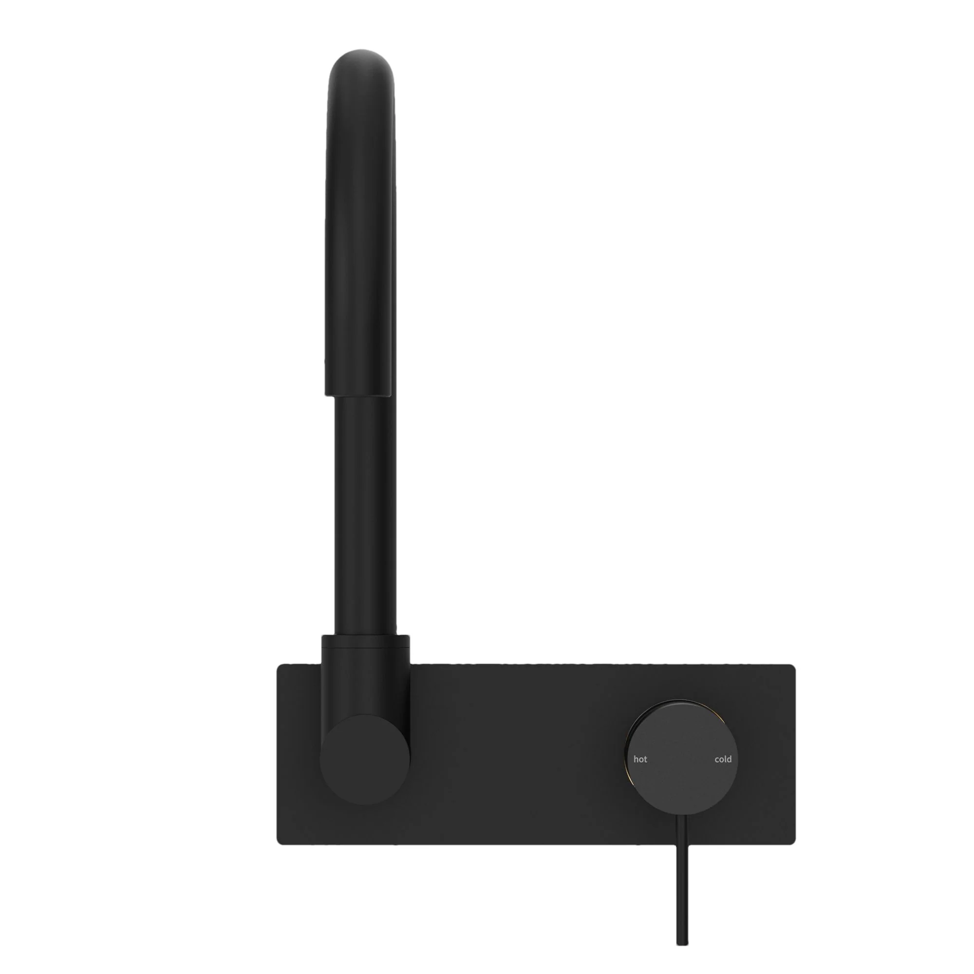 Nero Mecca Wall Basin/Bath Mixer Swivel Spout - Black Matte - Image 2