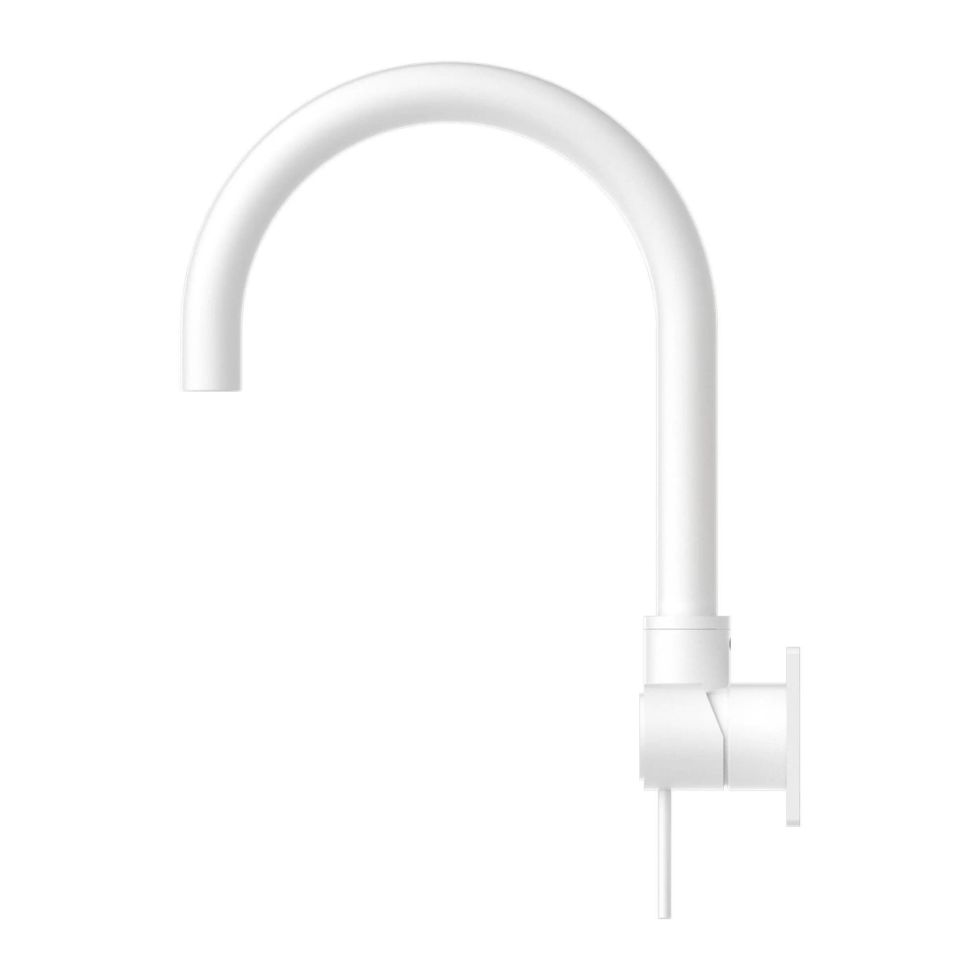Nero Mecca Wall Basin/Bath Mixer Swivel Spout - White Matte - Image 3