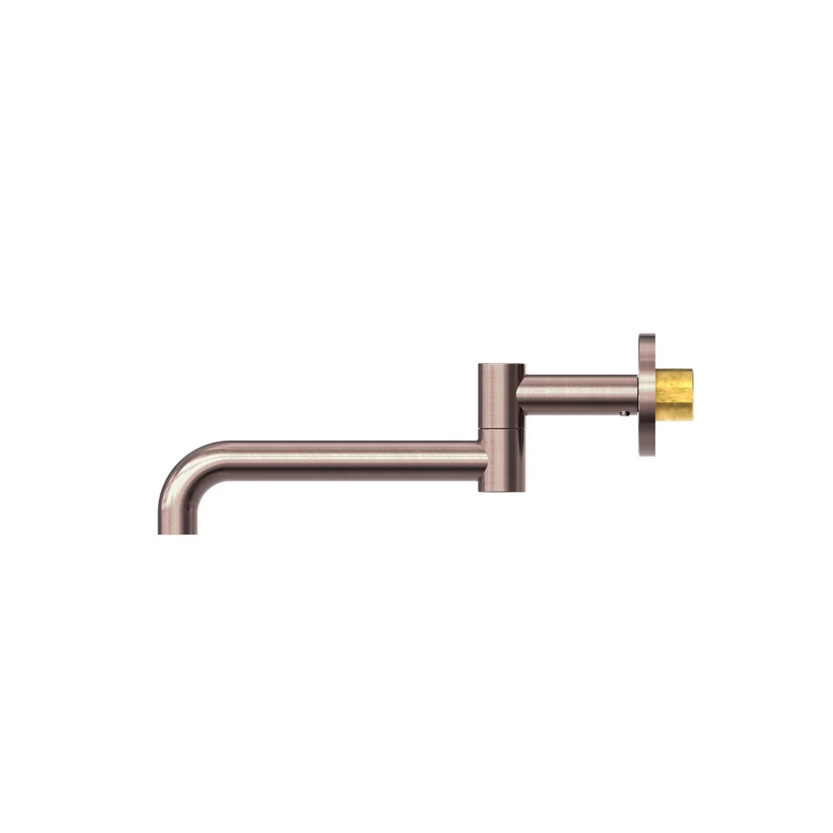 Nero Mecca Wall Mounted Swivel Basin/Bath Spout 225mm - Brushed Bronze - Image 2