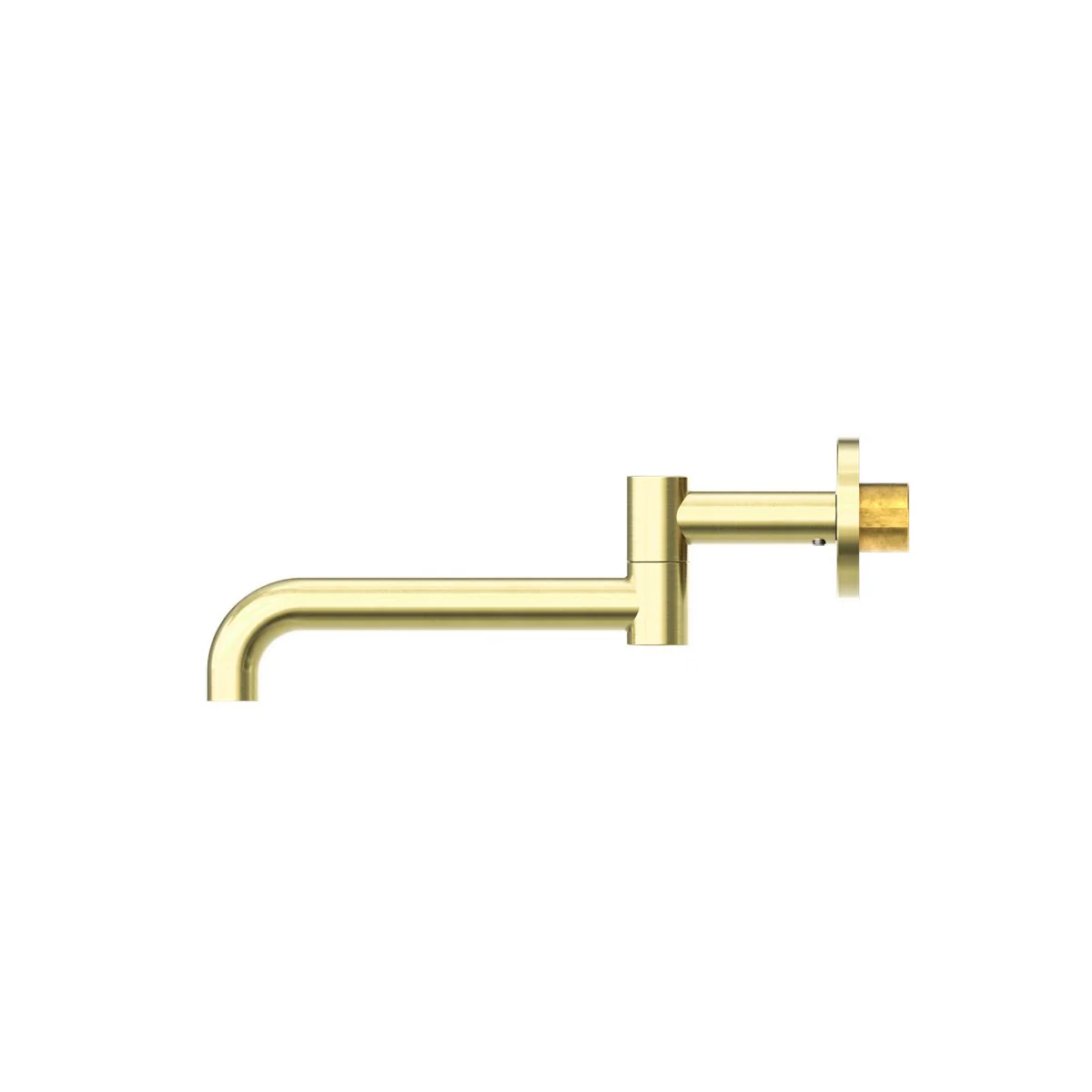 Nero Mecca Wall Mounted Swivel Basin/Bath Spout 225mm - Brushed Gold - Image 2