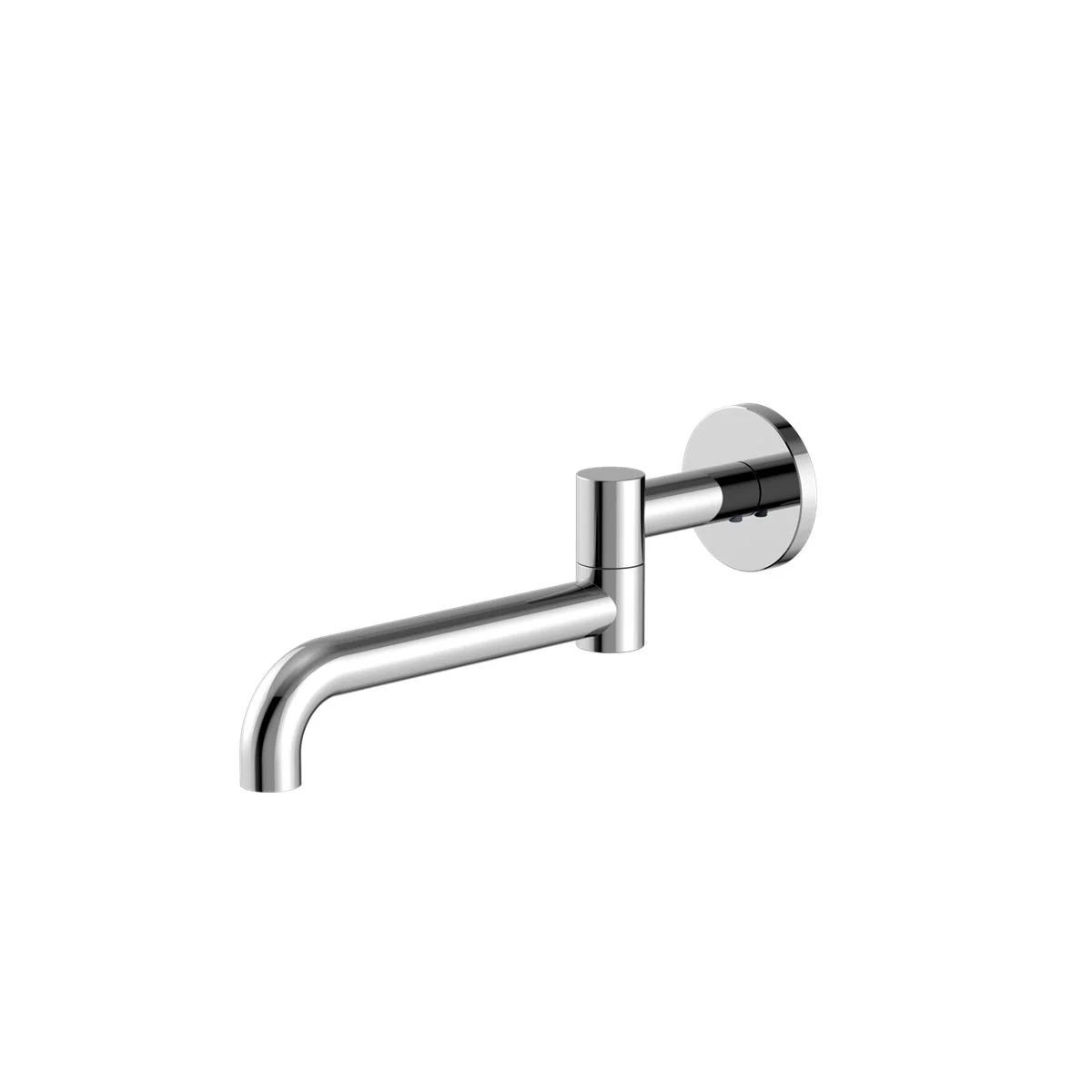 Nero Mecca Wall Mounted Swivel Basin/Bath Spout 225mm - Chrome
