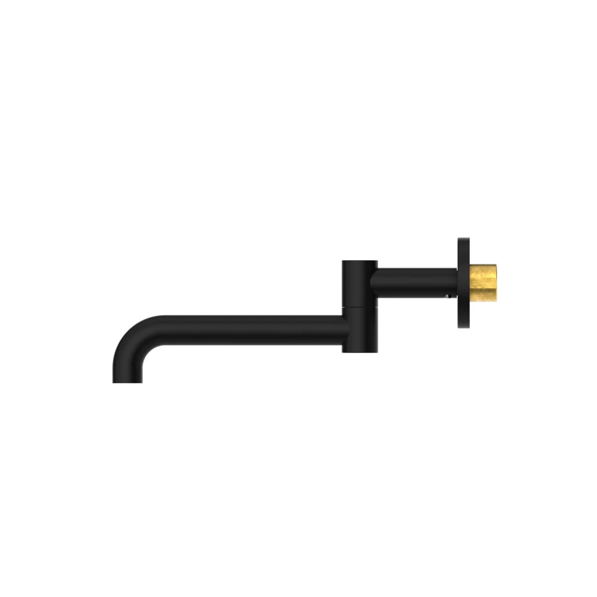 Nero Mecca Wall Mounted Swivel Basin/Bath Spout 225mm - Black Matte - Image 2