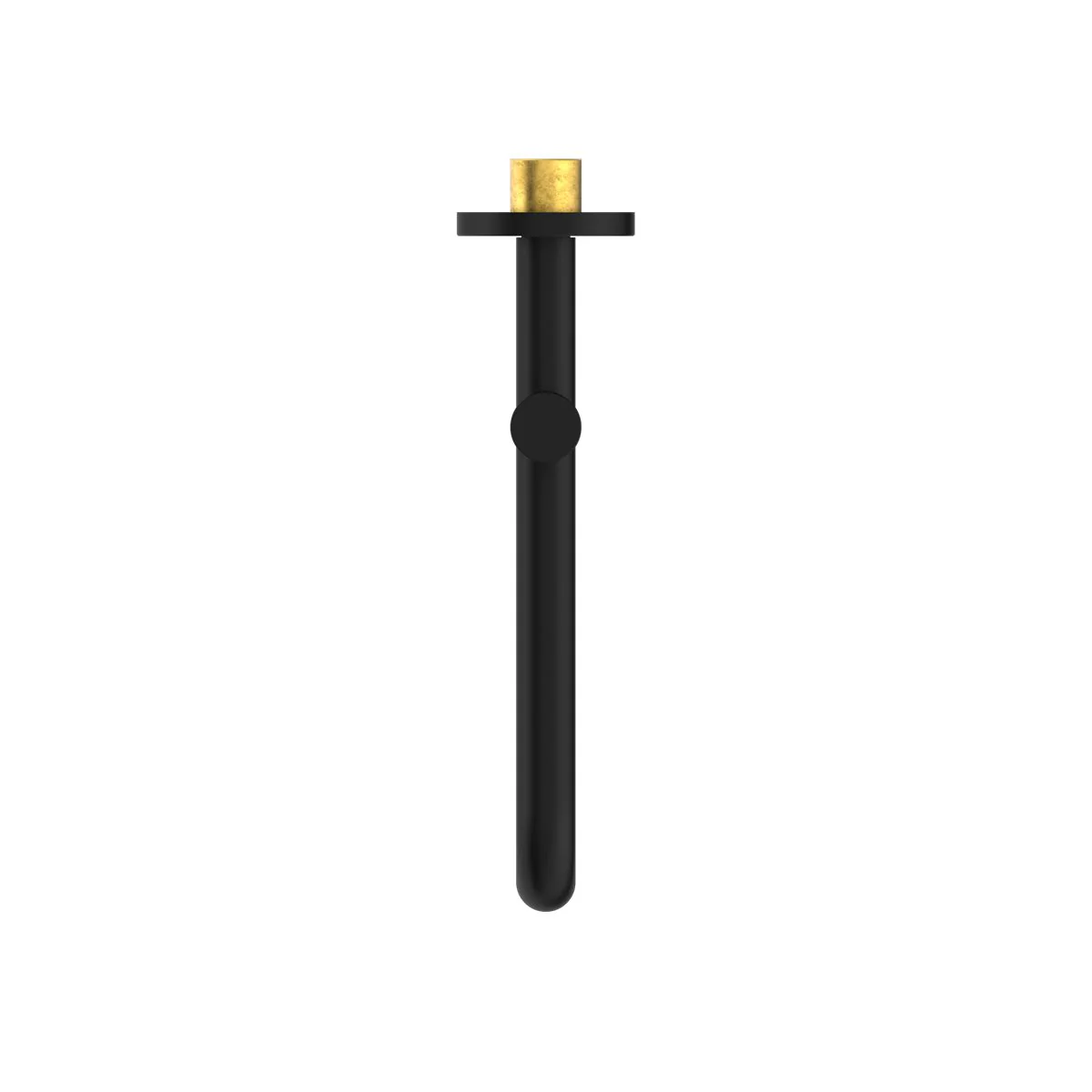 Nero Mecca Wall Mounted Swivel Basin/Bath Spout 225mm - Black Matte - Image 3