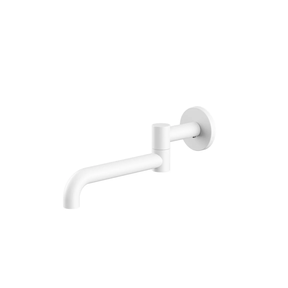 Nero Mecca Wall Mounted Swivel Basin/Bath Spout 225mm - White Matte