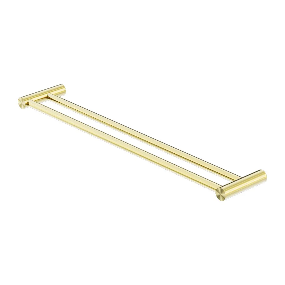 Nero Mecca II Double Towel Rail - Brushed Gold