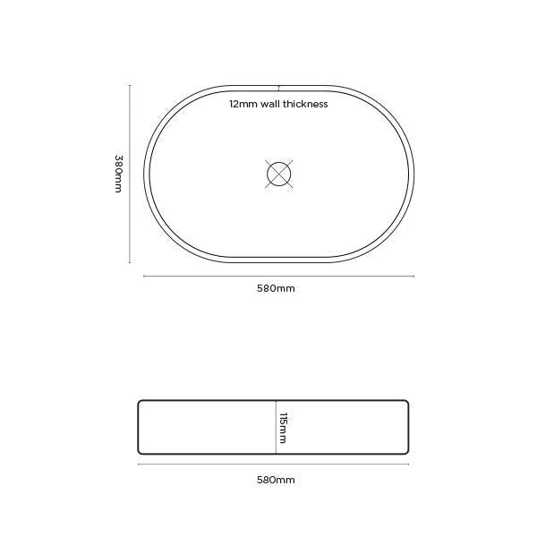 Nood Co Pill Basin Wall Hung - 14 Colours - Image 15