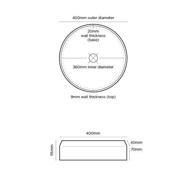 Nood Co Prism Basin Circle Wall Hung - 14 Colours - Image 21