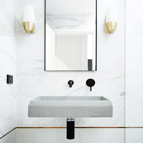 Nood Co Prism Rectangle Basin Wall Hung - 14 Colours - Image 13