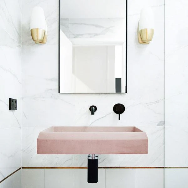 Nood Co Prism Rectangle Basin Wall Hung - 14 Colours - Image 2