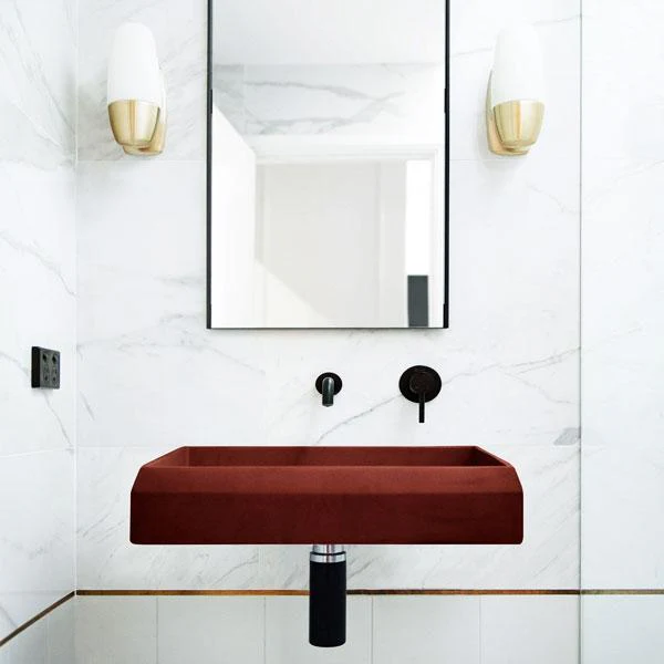 Nood Co Prism Rectangle Basin Wall Hung - 14 Colours - Image 4