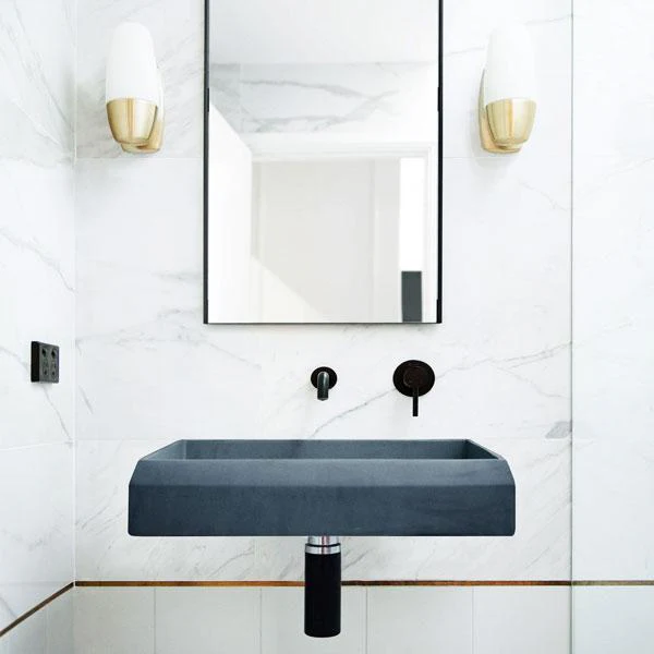 Nood Co Prism Rectangle Basin Wall Hung - 14 Colours - Image 5