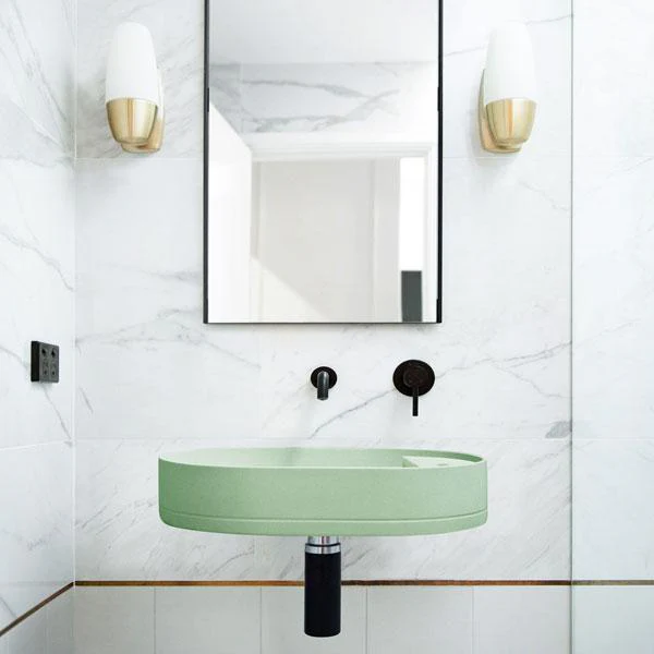 Nood Co Shelf Oval Wall Hung Basin - 14 Colours - Image 10