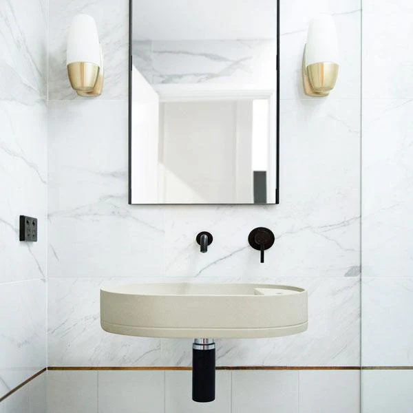 Nood Co Shelf Oval Wall Hung Basin - 14 Colours - Image 14