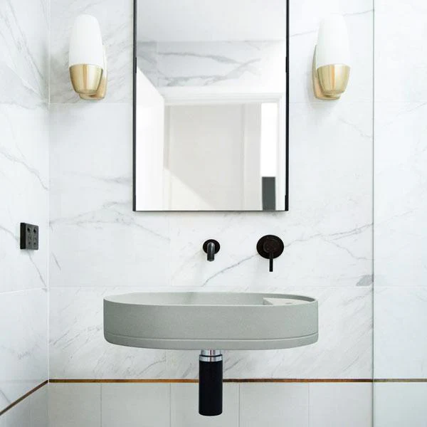 Nood Co Shelf Oval Wall Hung Basin - 14 Colours - Image 15