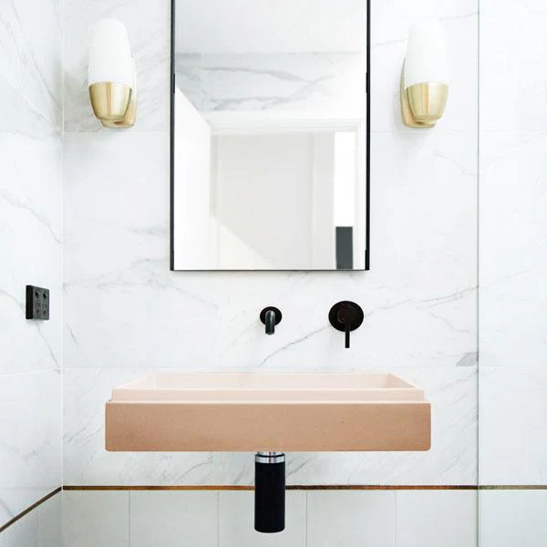Nood Co Stepp Rectangle Basin Wall Hung - 14 Colours - Image 10