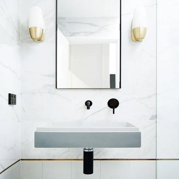 Nood Co Stepp Rectangle Basin Wall Hung - 14 Colours - Image 11