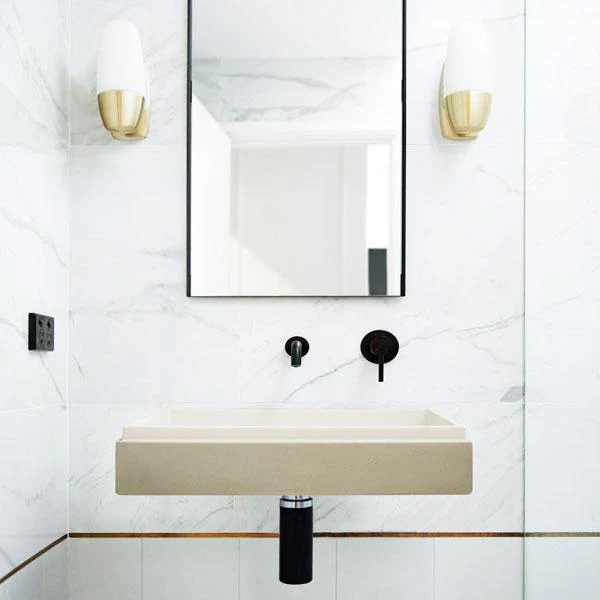 Nood Co Stepp Rectangle Basin Wall Hung - 14 Colours - Image 12