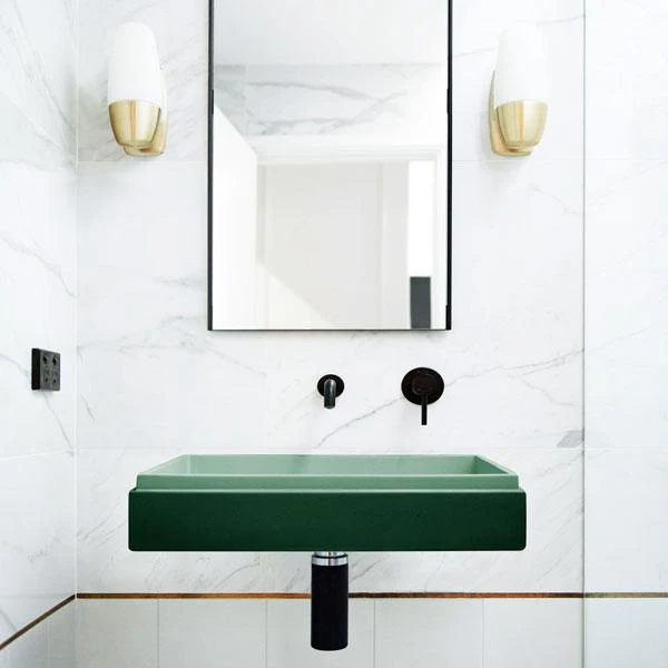 Nood Co Stepp Rectangle Basin Wall Hung - 14 Colours - Image 14