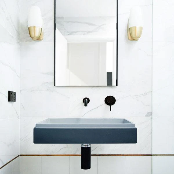 Nood Co Stepp Rectangle Basin Wall Hung - 14 Colours - Image 3