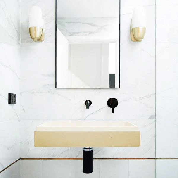 Nood Co Stepp Rectangle Basin Wall Hung - 14 Colours - Image 4