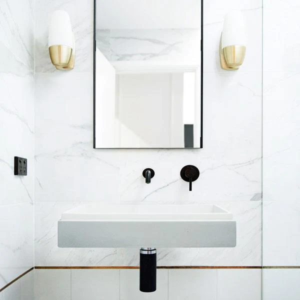 Nood Co Stepp Rectangle Basin Wall Hung - 14 Colours - Image 5