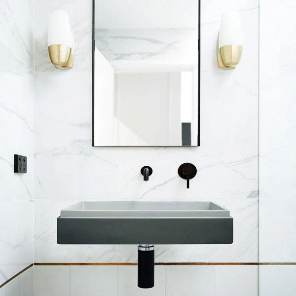 Nood Co Stepp Rectangle Basin Wall Hung - 14 Colours - Image 6