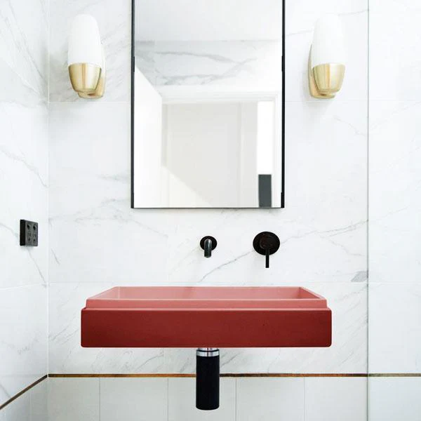 Nood Co Stepp Rectangle Basin Wall Hung - 14 Colours - Image 9