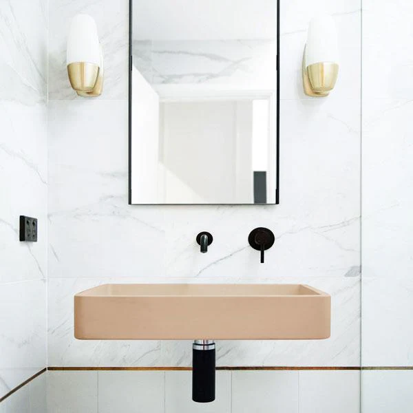 Nood Co Vesl Rectangle Basin Wall Hung - 14 Colours - Image 10