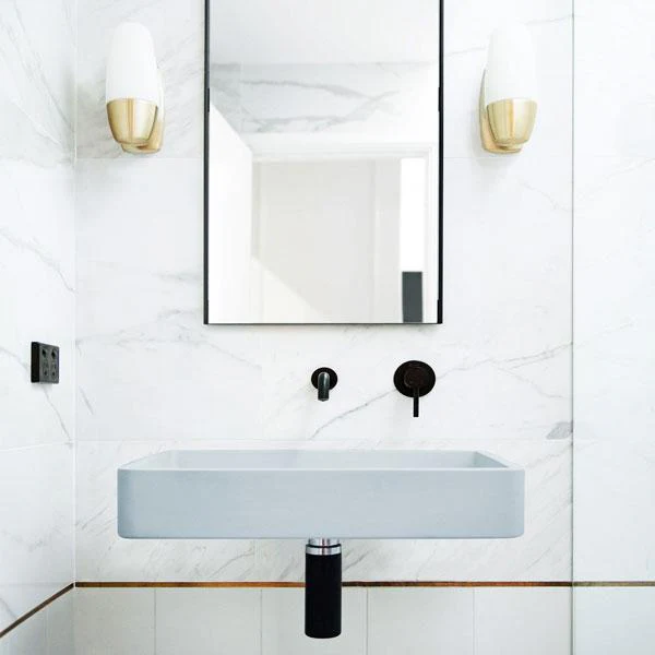 Nood Co Vesl Rectangle Basin Wall Hung - 14 Colours - Image 11