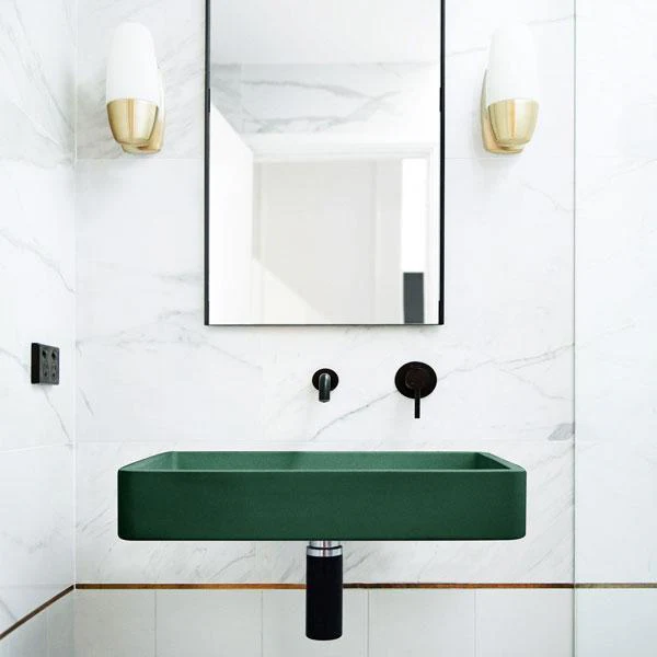 Nood Co Vesl Rectangle Basin Wall Hung - 14 Colours - Image 14